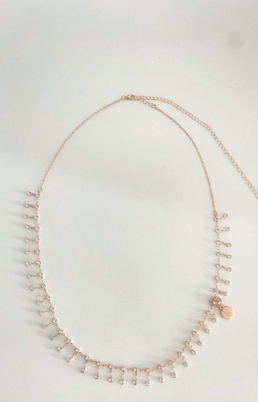 1PC Jasmine Crystal Drop Gold-Tone Waist Chain