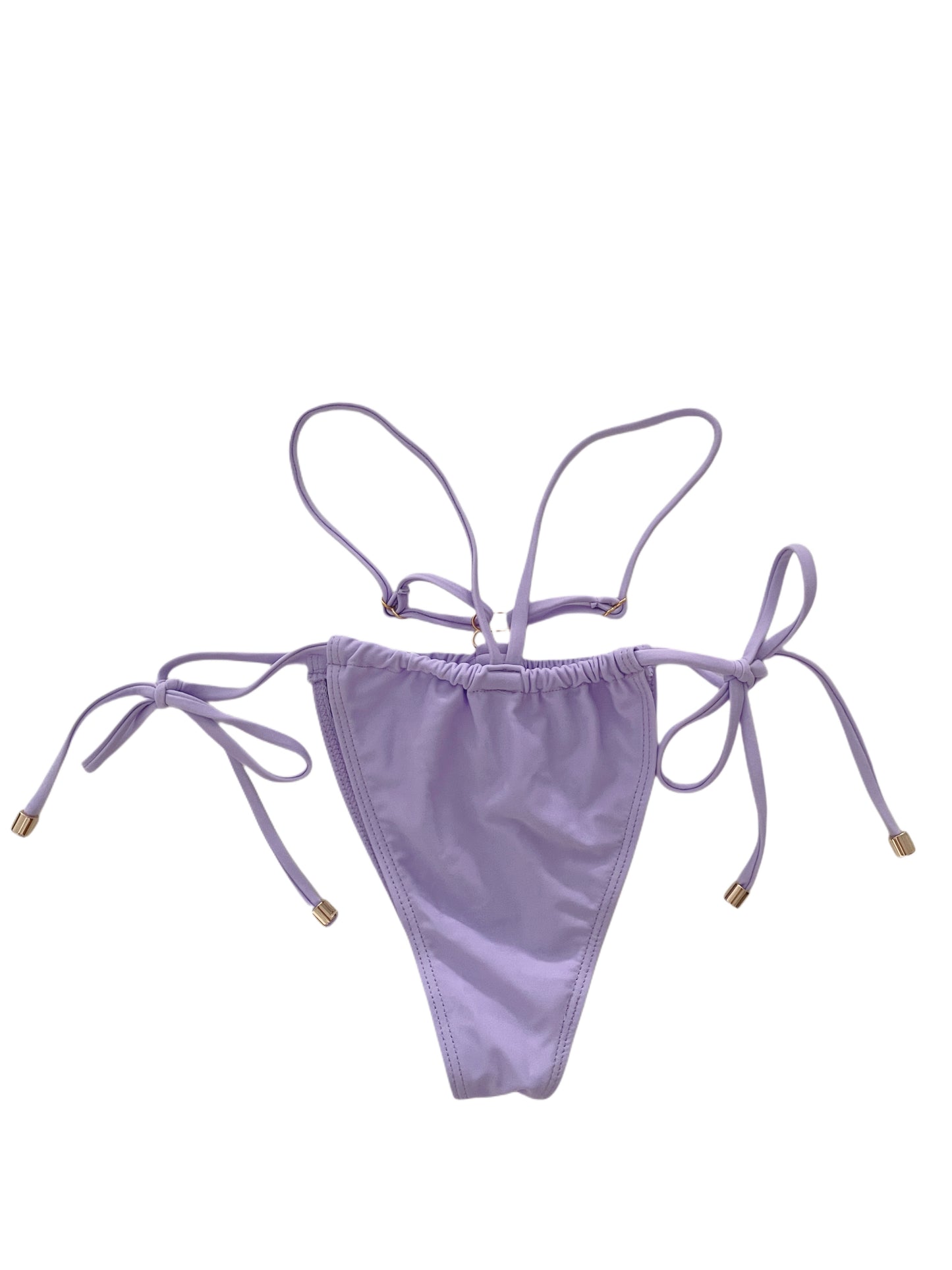 Lavender Waves set-SEASHELL RUCHED MICRO THONG