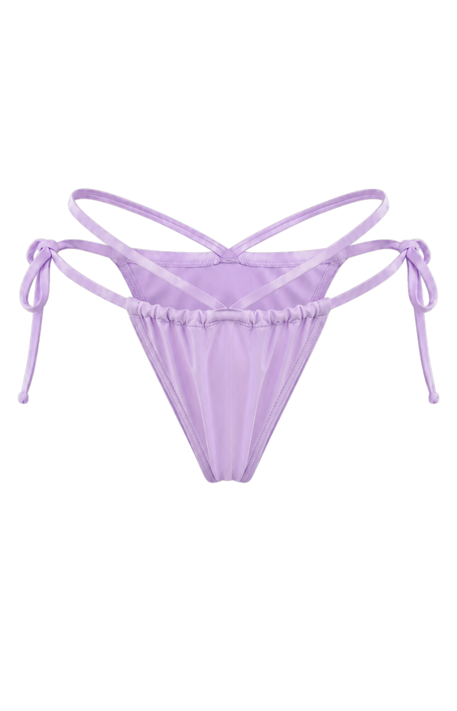 Violetta Ruched Micro Thong Bikini Bottom