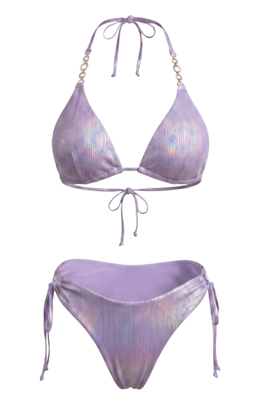 Luna – Lilac-Turquoise Purple Rave Bikini Set