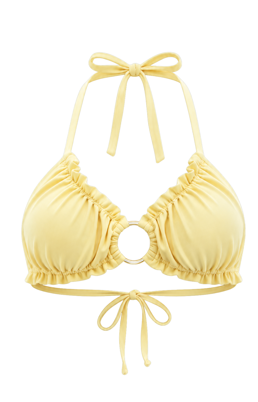 Maddie – Seashell Gold Ring Push-Up Bikini Top